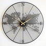 Wallity Reloj de Pared Metálico APS018, Elegante Decoración de Acero Negro 49x49 cm con Mecanismo Silencioso para Hogar y Oficina